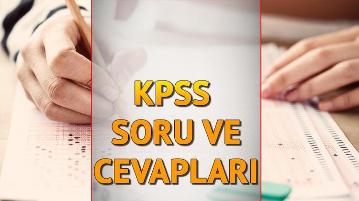 KPSS ÖN LİSANS soruları ve cevapları yayınlandı ÖSYM 2022 KPSS Ön