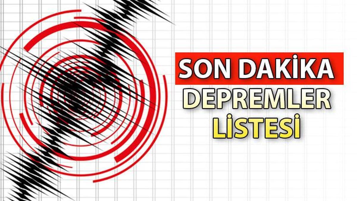 Son Dak Ka Deprem M Oldu Az Nce Deprem Mi Oldu En Son Nerede Ve Ka