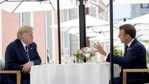 Macron ve Trump bir araya geldi