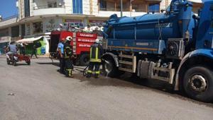 Patlayan lastik korkuya neden oldu