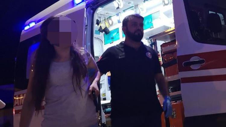 Erkek arkadaşı dövüp otomobilden attı