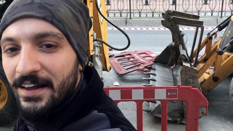 Feci kaza! Kepçenin dişleri sırtına saplandı