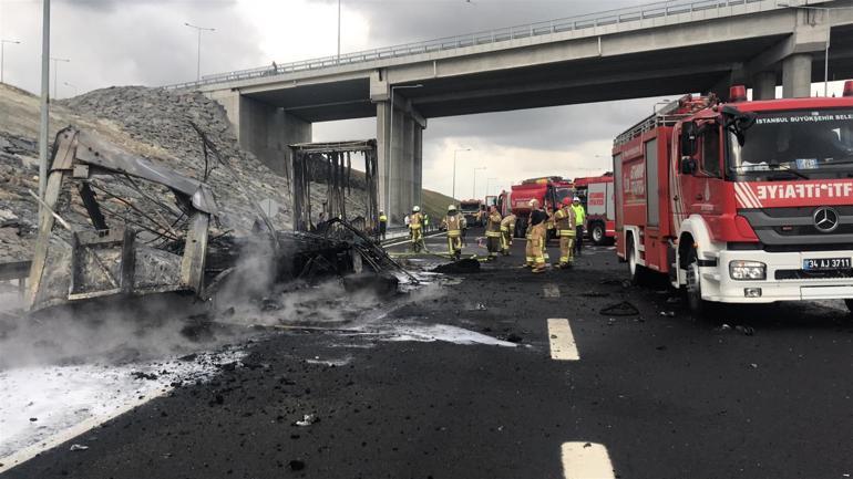 Panik anları Alev alev yandı