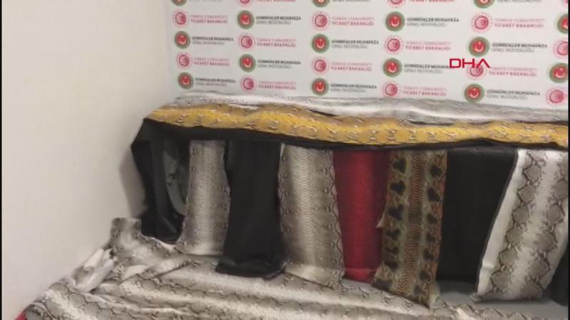 İstanbul Havalimanı'nda 93 adet yılan derisi yakalandı