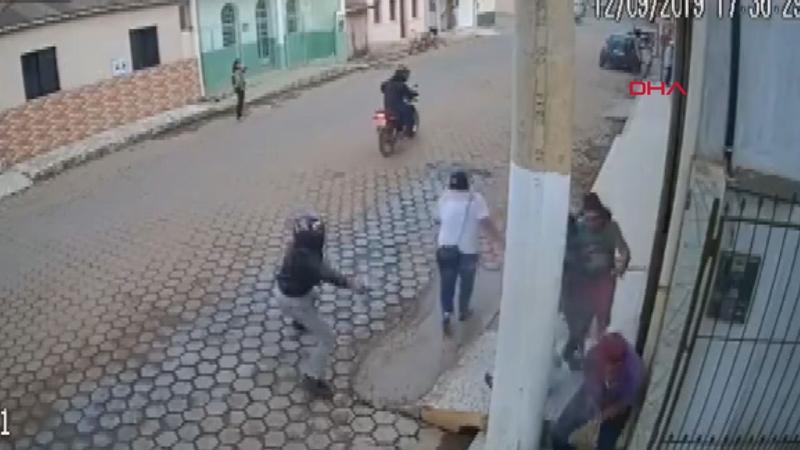Siper ettiği beton direk hayatını kurtardı