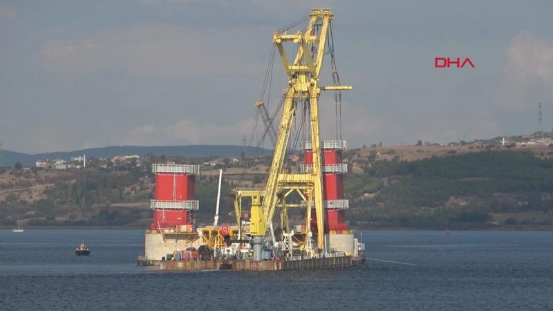 1915 Çanakkale Köprüsü ayakları, üçüncü bloklarla yükseldi