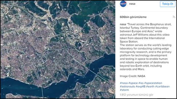 NASA İstanbul Boğazı'nın uzaydan çekilen görüntülerini ...