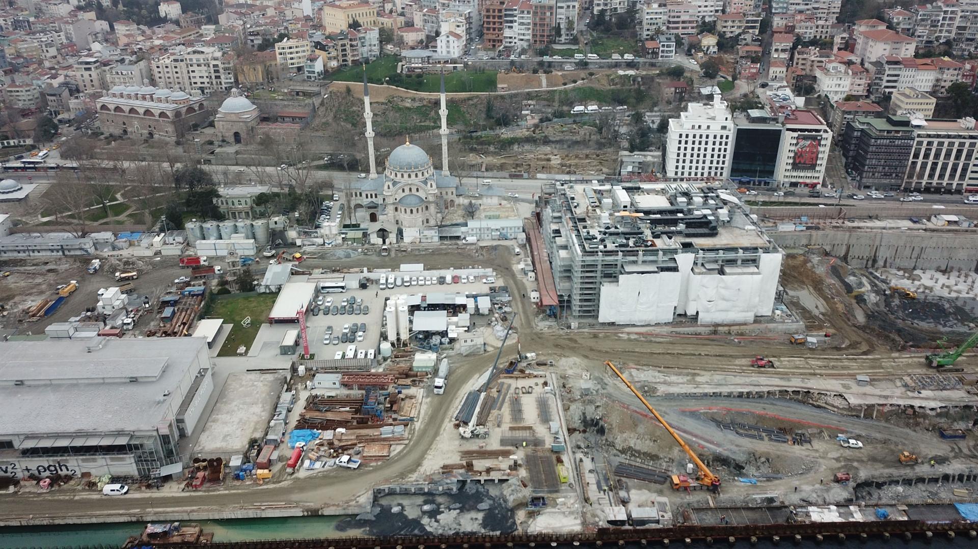 Galataport projesinin son hali havadan görüntülendi Son Dakika