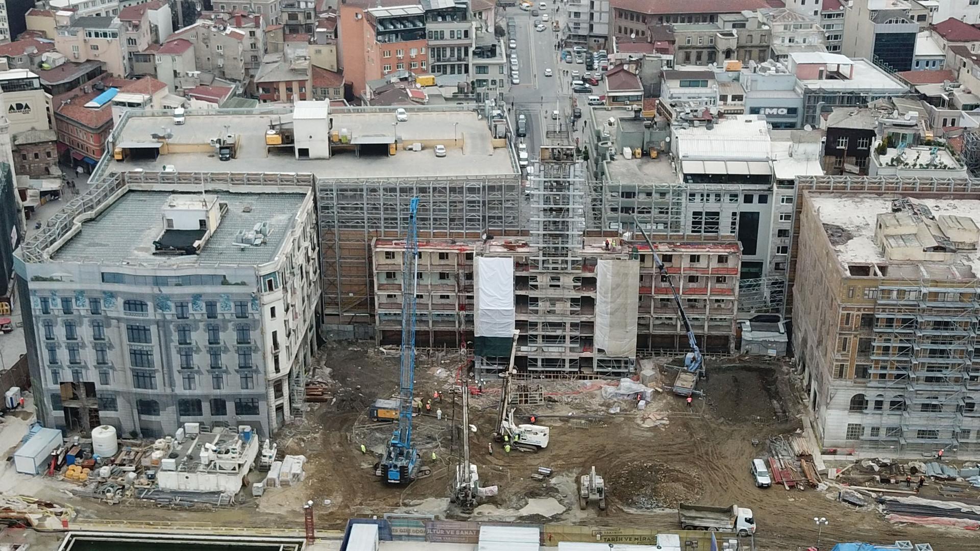 Galataport projesinin son hali havadan görüntülendi Son Dakika