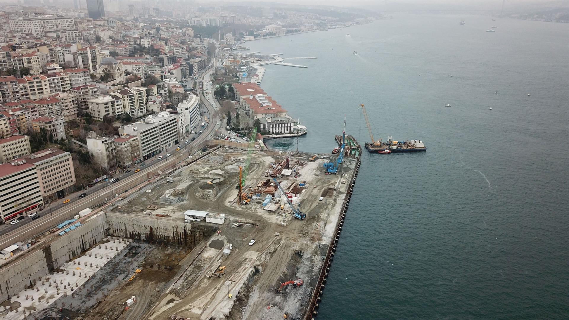 Galataport projesinin son hali havadan görüntülendi Son Dakika