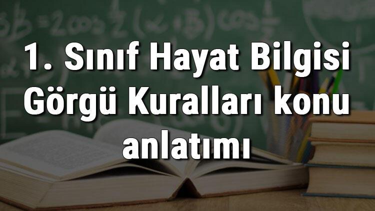 1 Sinif Hayat Bilgisi Gorgu Kurallari Konu Anlatimi