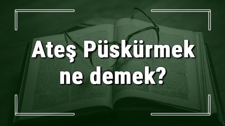 Ates Puskurmek Ne Demek Ates Puskurmek Deyiminin Anlami Ve Cumle Icinde Ornek Kullanimi Tdk