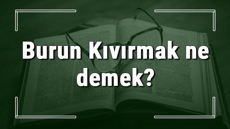 Burun Kivirmak Ne Demek Burun Kivirmak Deyiminin Anlami Ve Ornek Cumle Icinde Kullanimi Tdk