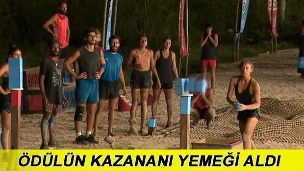 Who won the prize game in Survivor?  The team that won the 12 April Survivor award game received a dinner