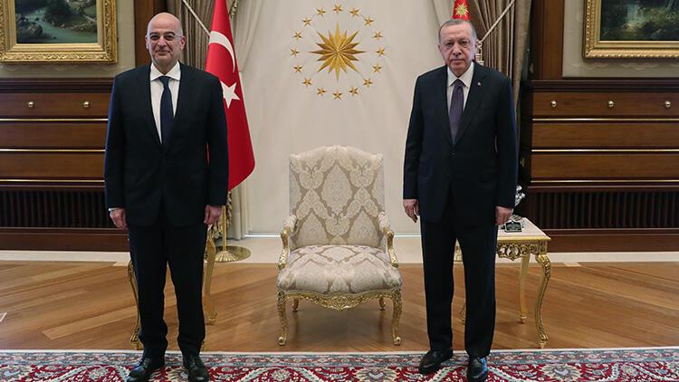 Son dakika haberler... Cumhurbaşkanı Erdoğan, Yunanistan Dışişleri Bakanı Dendias'ı kabul etti