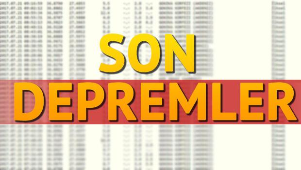 Son dakika deprem haritası: Deprem mi oldu? 1 Temmuz ...