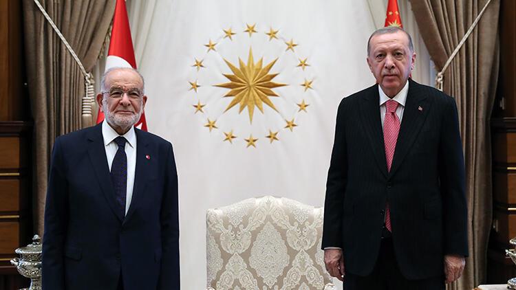Son dakika Cumhurbaşkanı Erdoğan SP lideri Karamollaoğlu ile görüşüyor