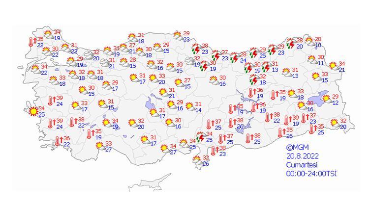 20 AĞUSTOS 2022 CUMARTESİ HAVA NASIL OLACAK 20 AĞUSTOS 2022 CUMARTESİ HAVA NASIL OLACAK