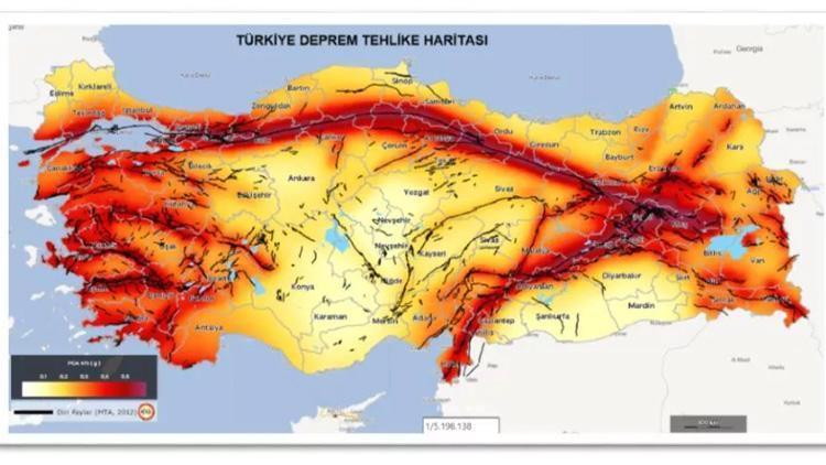 TÜRKİYE DEPREM HARİTASI