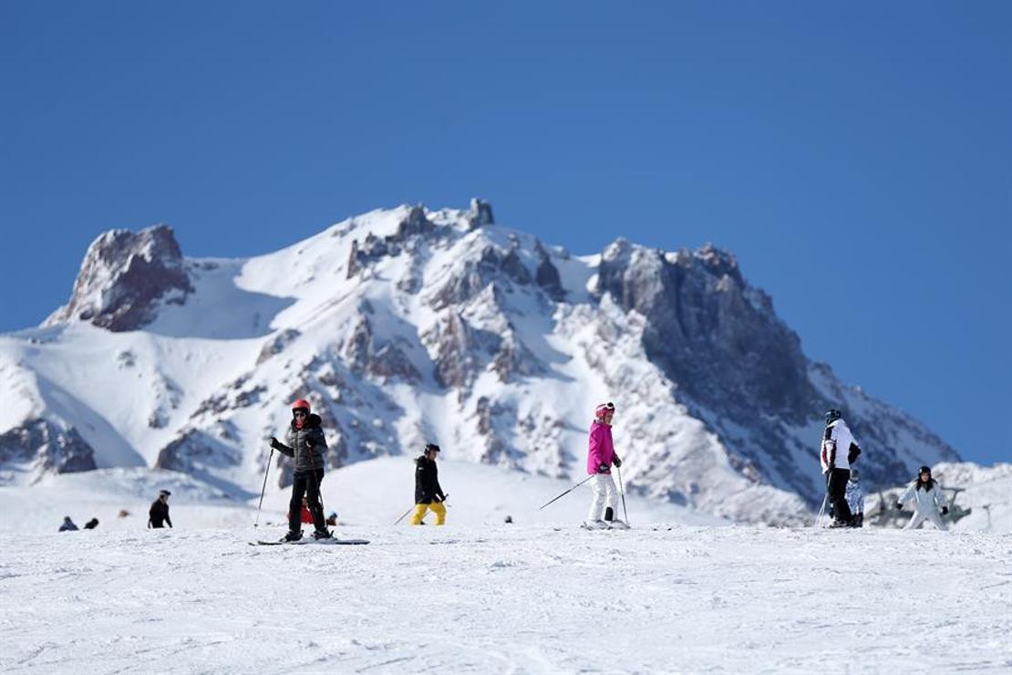 Erciyes'te hafta sonu yoğunluğu
