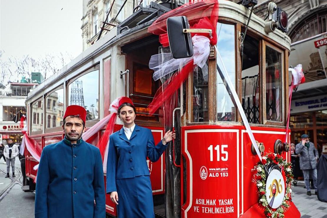 Tünel'in 145, nostaljik tramvayın 106. yılı kutlandı