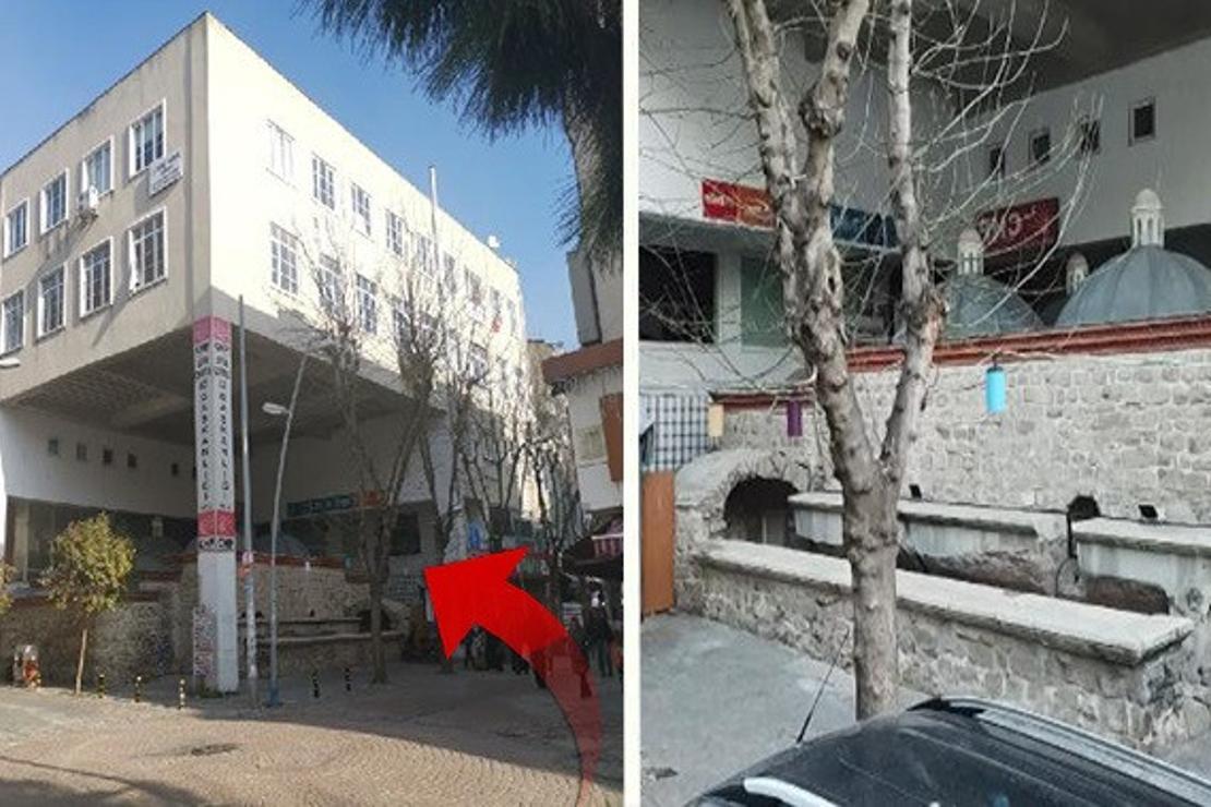 Altı tarihi hamam üstü iş merkezi