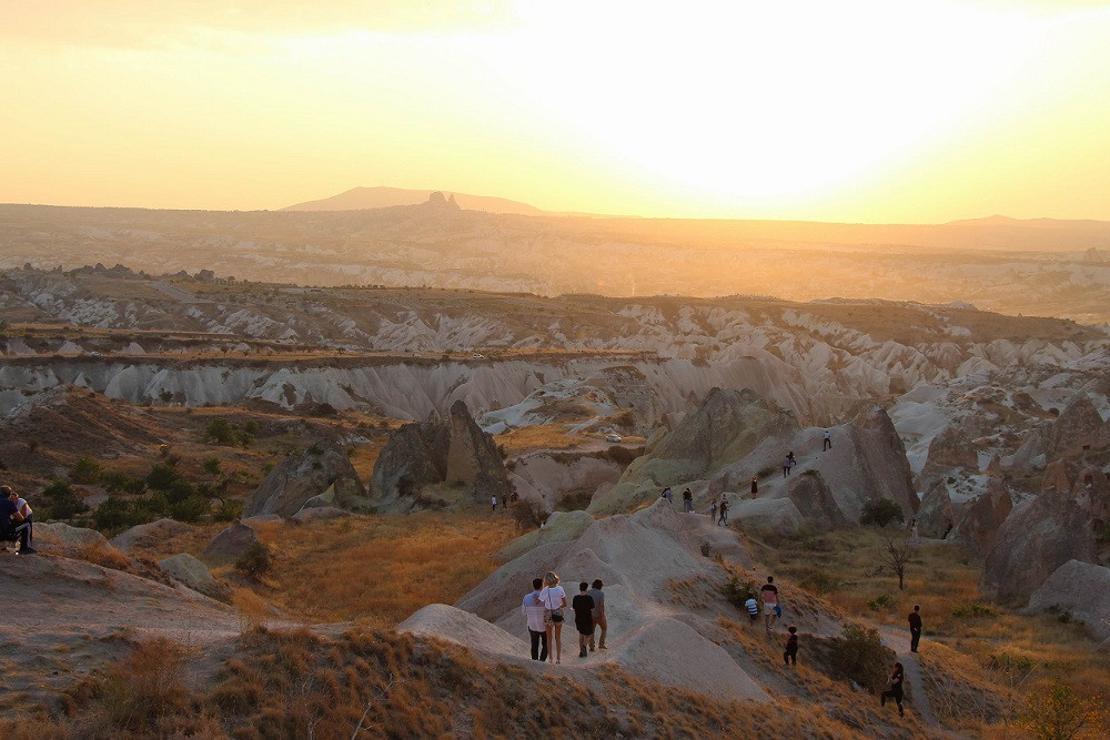 Kapadokya’da muhteşem gün batımı