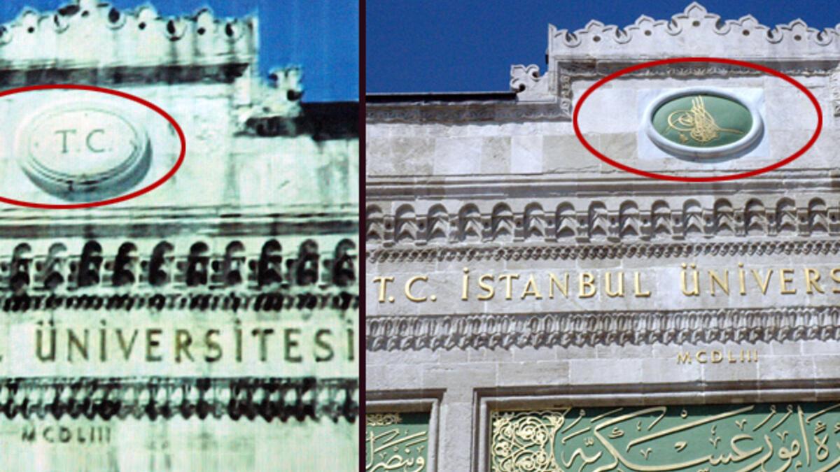 istanbul universitesi nin kapisina tc yerine tugra son dakika haberleri internet