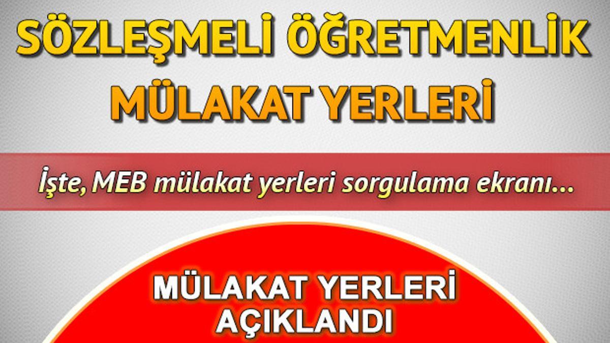 Sozlesmeli Ogretmenlik Mulakat Yerleri Meb Tarafindan Aciklandi Iste Mulakat Yerleri Sorgulama
