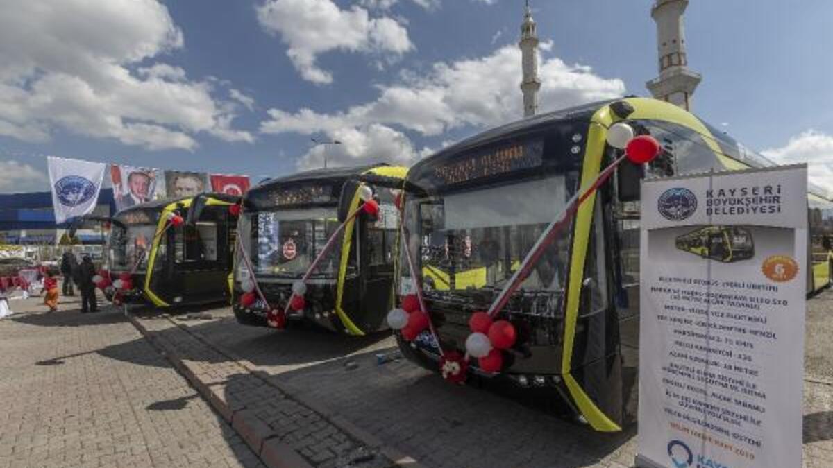 kayseri haberleri buyuksehir belediyesi elektrikli 6 otobus bunyesine katti yerel haberler