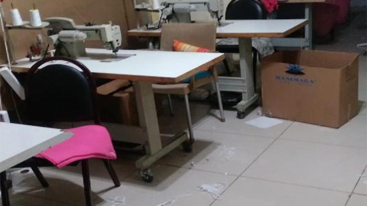 Kaçak maske imalathanesine baskın