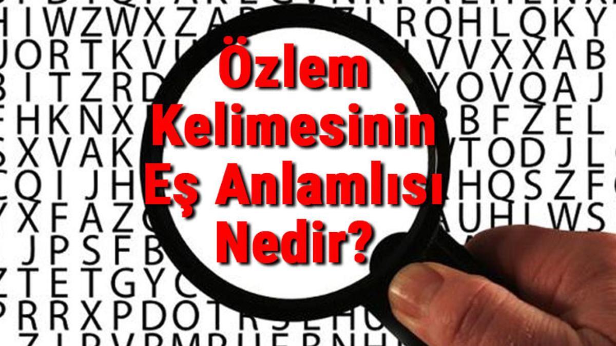 ozlem kelimesinin es anlamlisi nedir ozlemin es anlamlisi son dakika haberleri internet