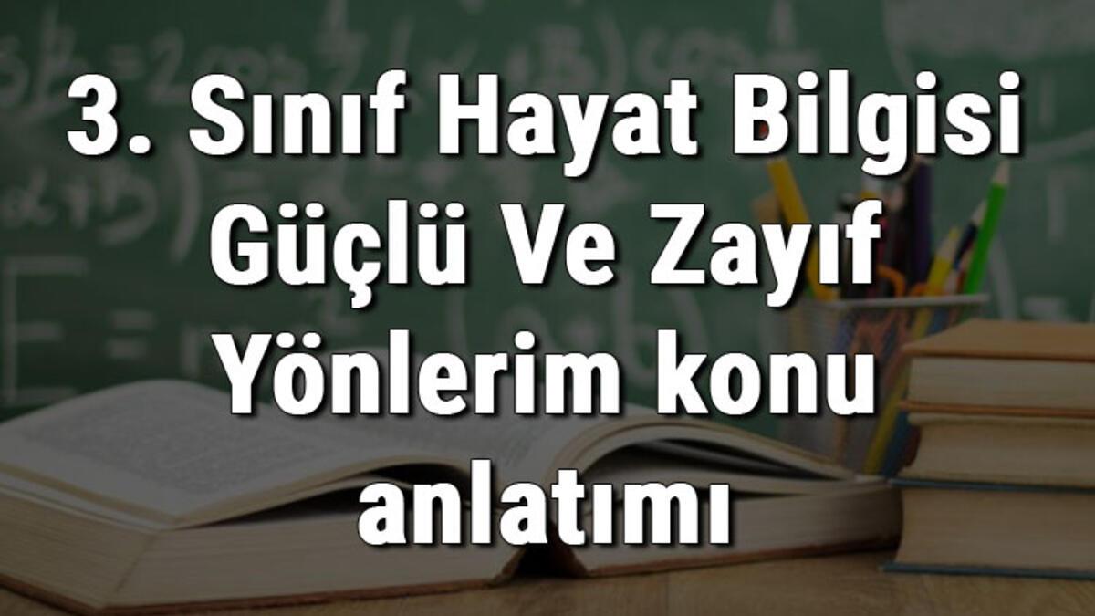 3 Sinif Hayat Bilgisi Guclu Ve Zayif Yonlerim Konu Anlatimi