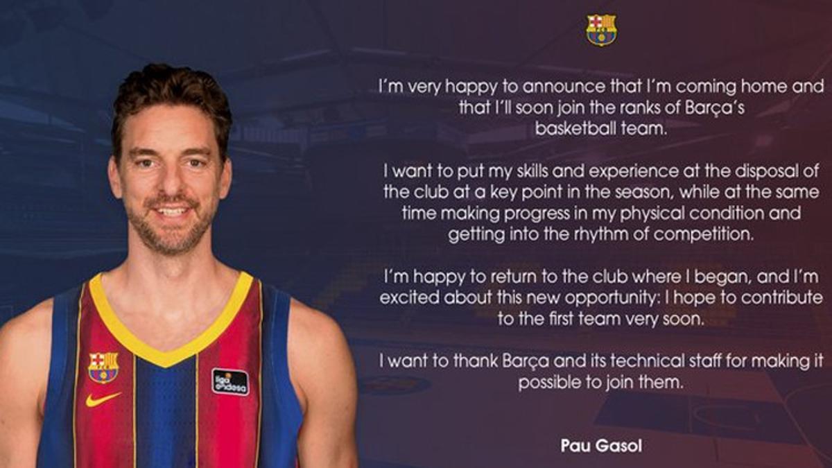 Pau Gasol resmen Barcelona'da