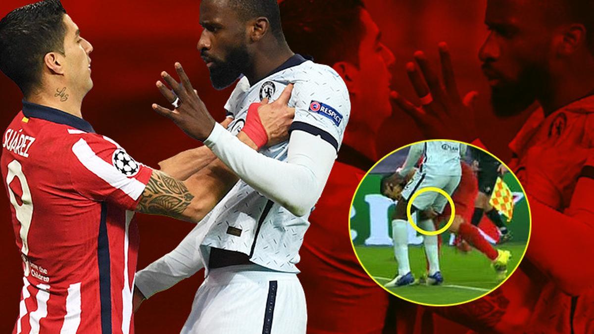 Şampiyonlar Ligi'nde gecenin olayı! Luis Suarez ile Antonio Rüdiger...