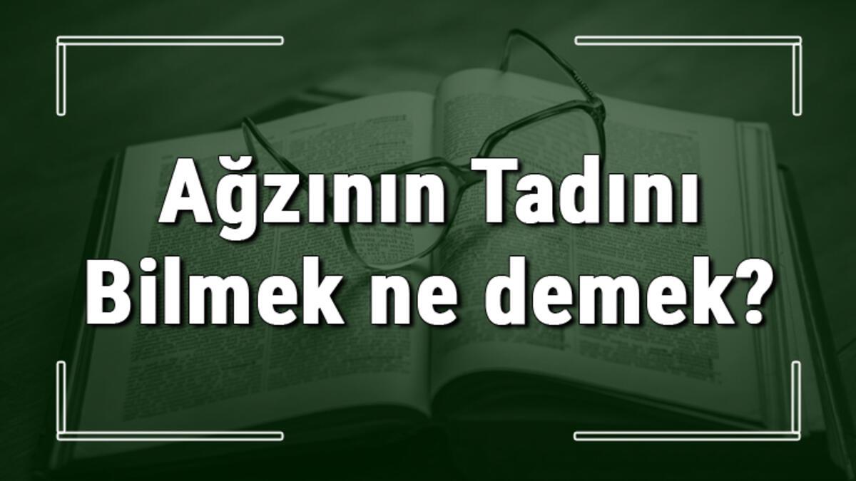 Agzinin Tadini Bilmek Ne Demek Agzinin Tadini Bilmek Deyiminin Anlami Ve Cumle Icinde Ornek Kullanimi Tdk