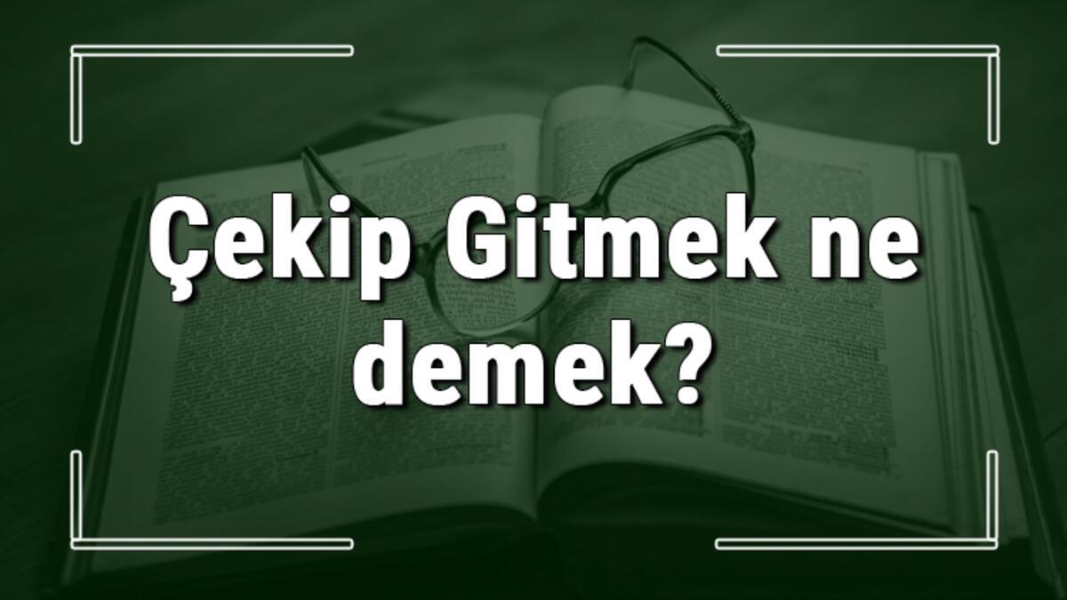 Cekip Gitmek Ne Demek Cekip Gitmek Deyiminin Anlami Ve Ornek Cumle Icinde Kullanimi Tdk