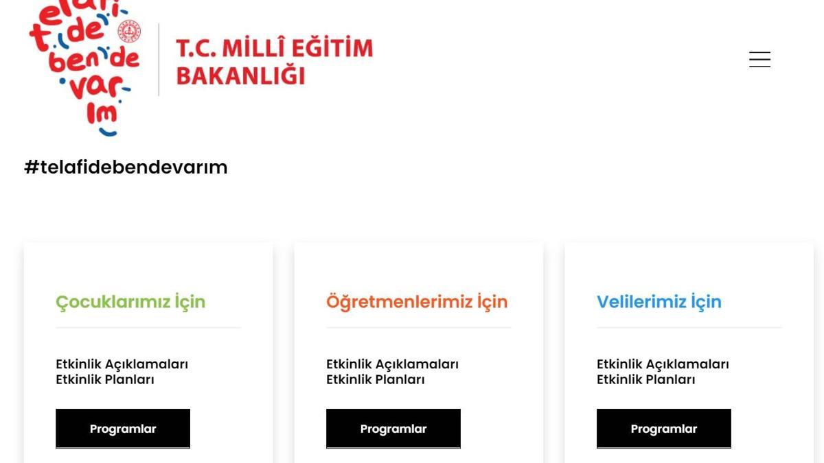 telafide ben de varim web sitesi ile meb egitim programi aciklandi son dakika haberleri internet