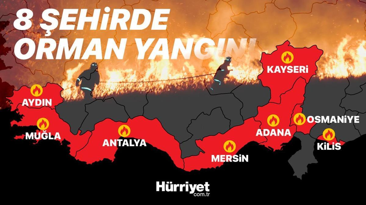 Son Dakika Haberi Türkiyenin Alevlerle Mücadelesi 8 Ilde 16 Ilçede Orman Yangını 7799