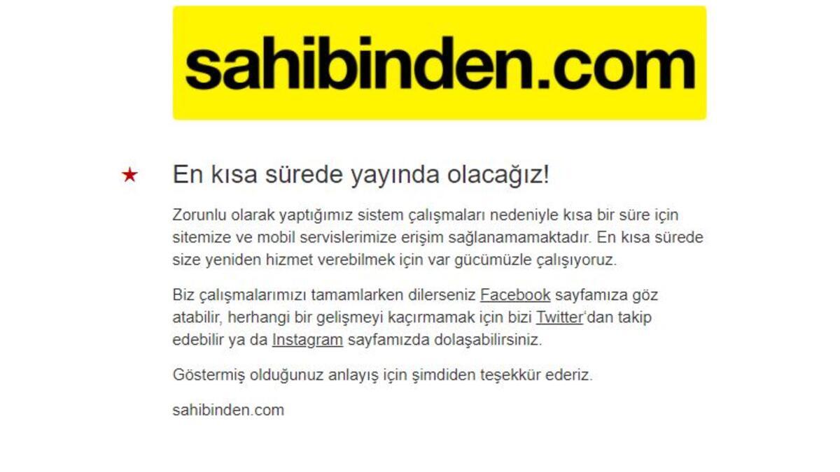 sahibinden coktu mu sahibinden com neden acilmiyor neden girilmiyor haberler