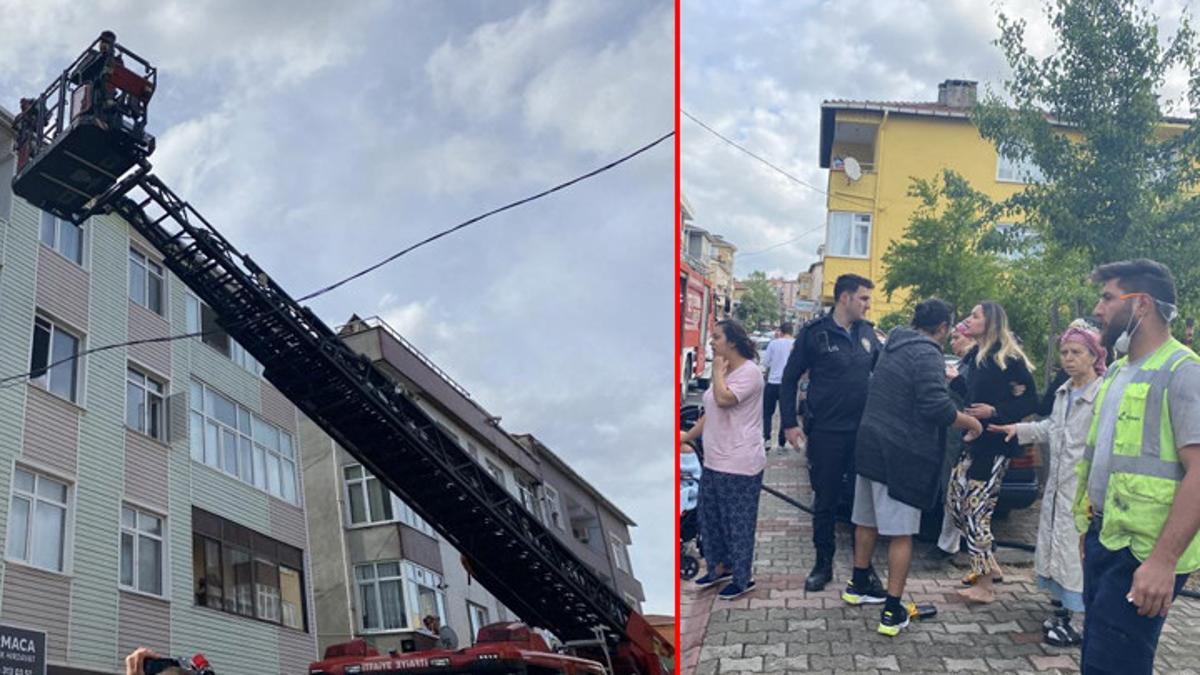 Ümraniye’de 3 katlı binada yangın çıktı! Kiracı ve ev sahibi birbirine