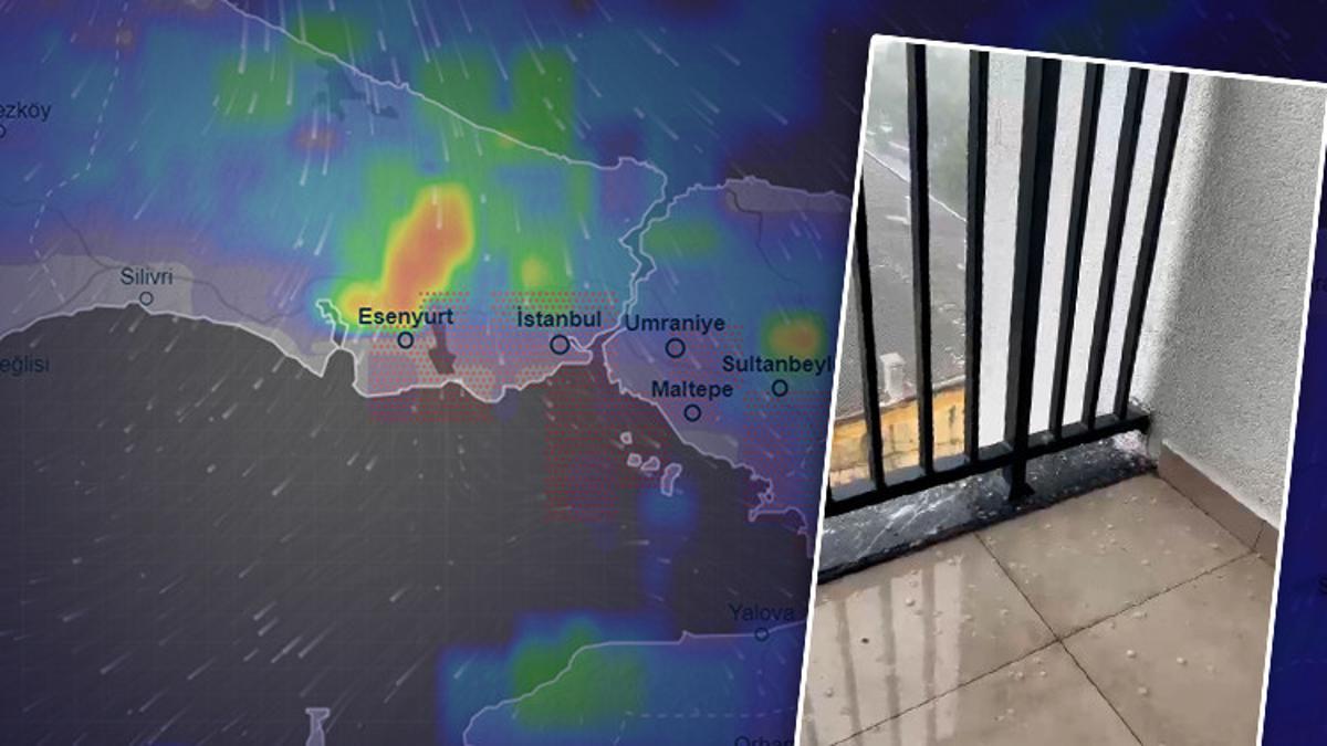 Son dakika: Meteoroloji uyarmıştı… Bahçeşehir’de dolu, Esenyurt’ta su baskını