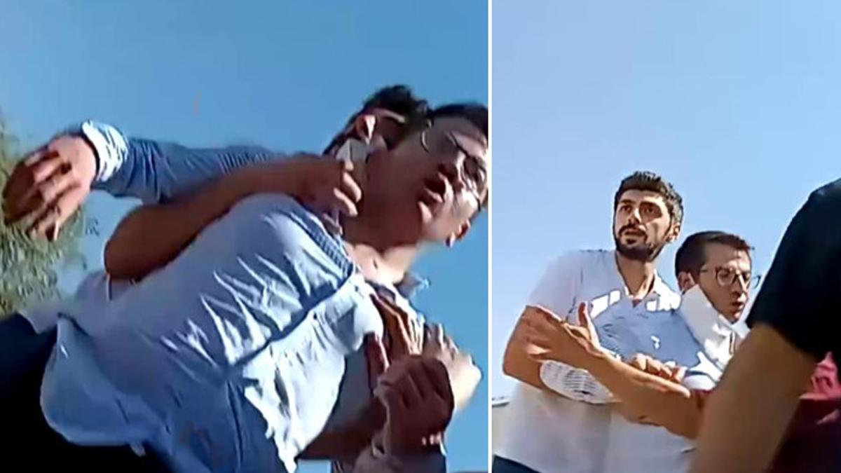 İHA muhabirini canlı yayında dövüp telefonunu aldılar