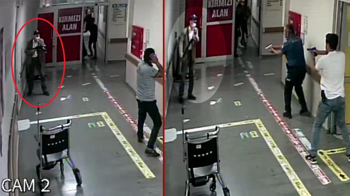 Otomobilde saldırdığı baba ve oğlunu acil serviste de vurmaya kalktı! İşte dehşet anları…