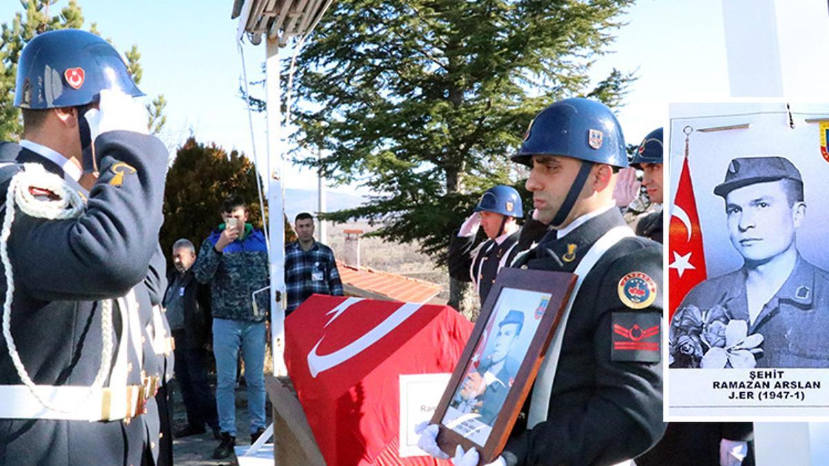 Şehit Ramazan Arslan’ın cenazesi 56 yıl sonrasında memleketinde toprağa verildi