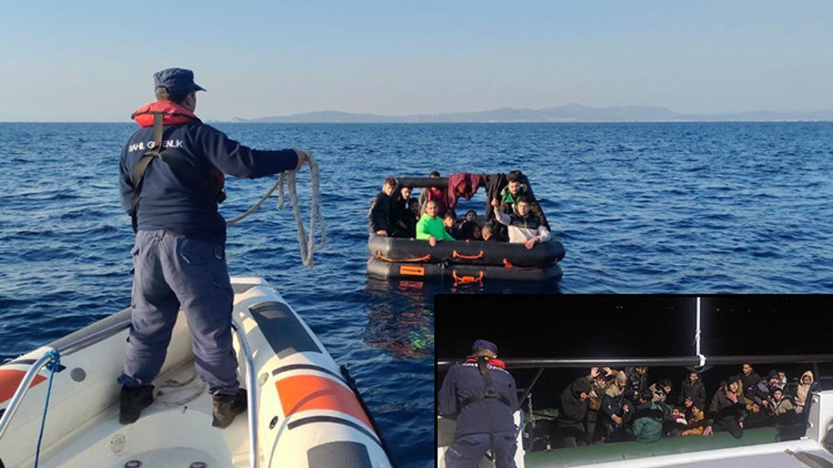 İzmir ve Muğla’da Yunanistan’ın ölüme itmiş olduğu 146 düzensiz göçmen kurtarıldı