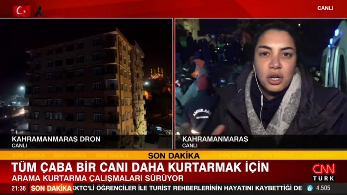 Canlı yayında sarsıntı… Çok katlı binanın yanındaki kurtarma çalışmasında büyük panik yaşandı