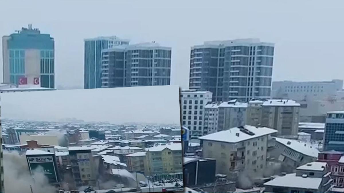 7.6’lık deprem, drone kamerası tarafından anbean görüntülendi
