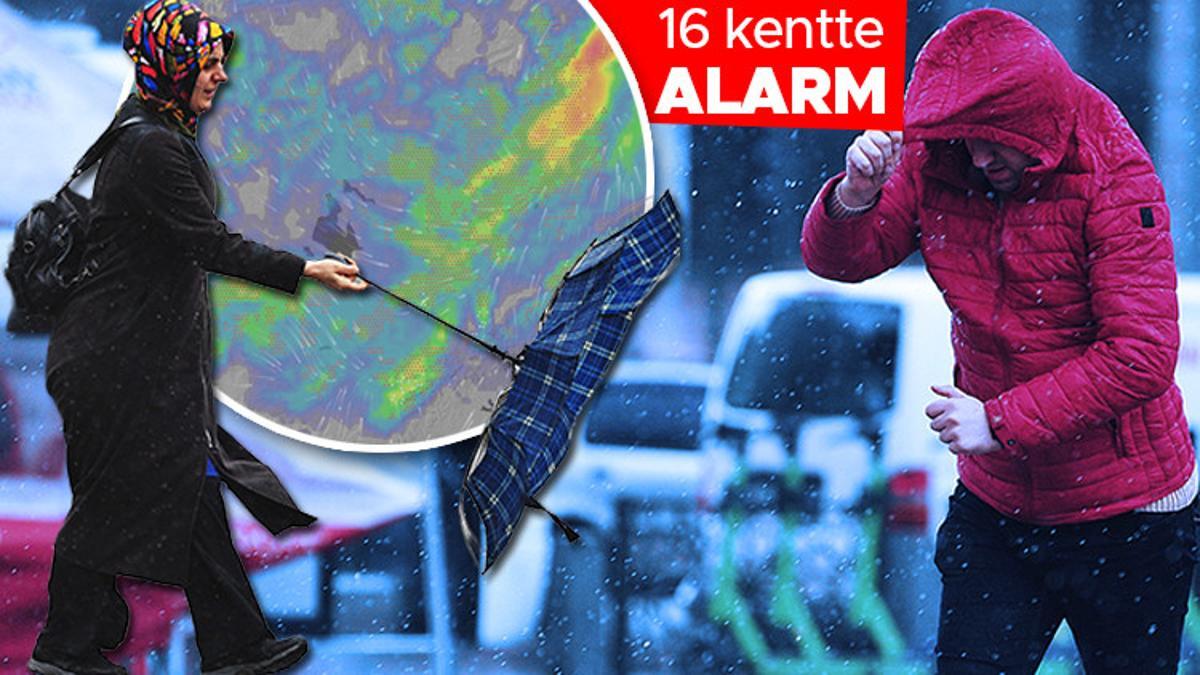 16 kentte kuvvetli sağanak alarmı
