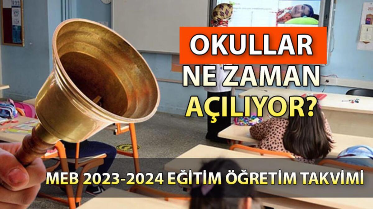 OKULLARIN AÇILMA TARİHİ 2023: Okullar ne zaman açılacak, yaz tatilinin bitmesine kaç gün var